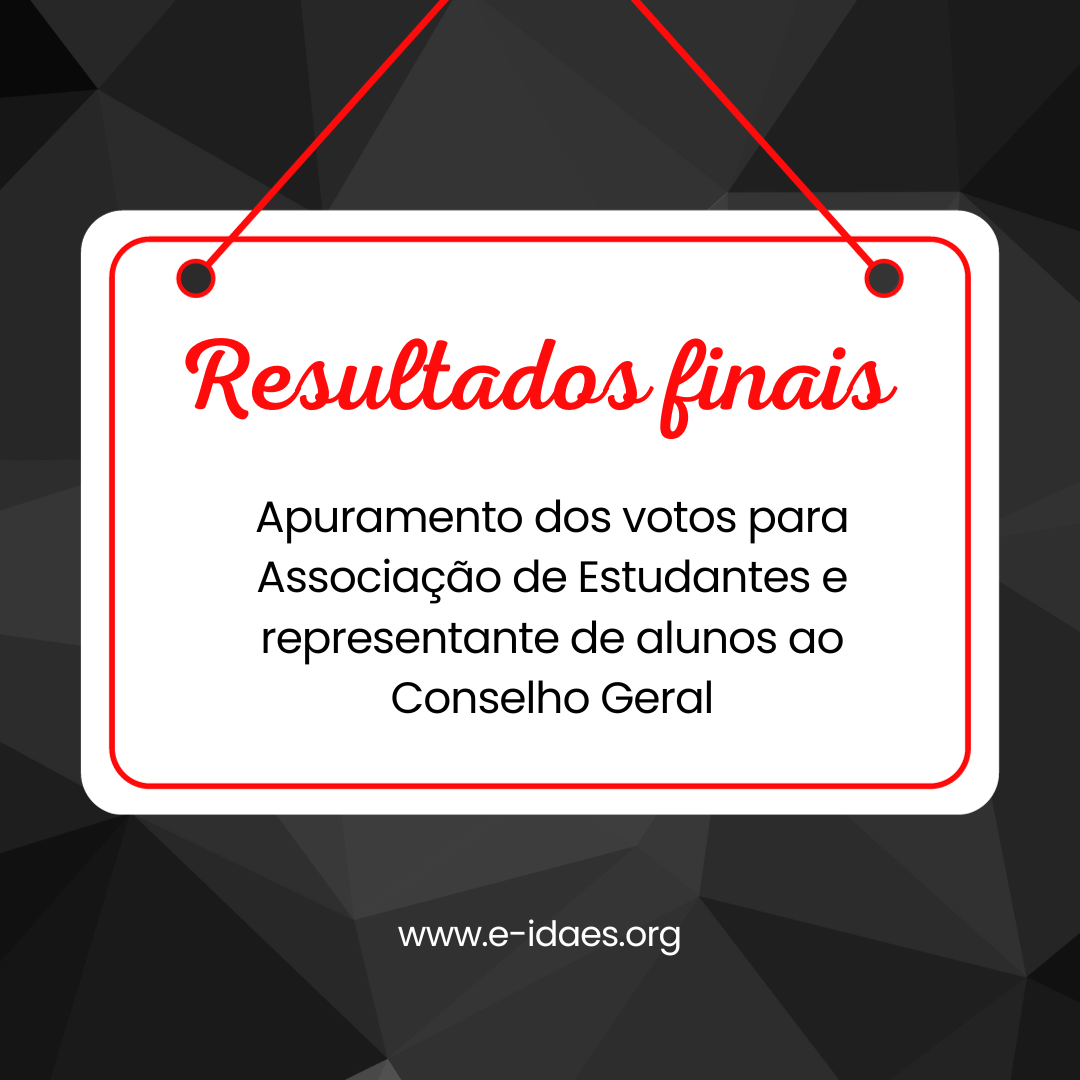 Apuramento dos votos para Associação de Estudantes e representante de alunos ao Conselho Geral